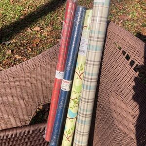 Set of wrapping paper and tissue holiday Christmas and other